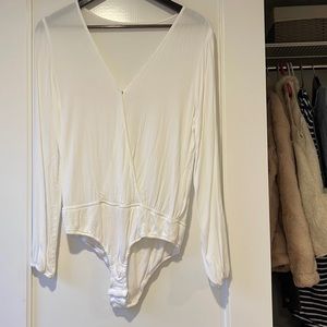 White Long Sleeve Body Suit